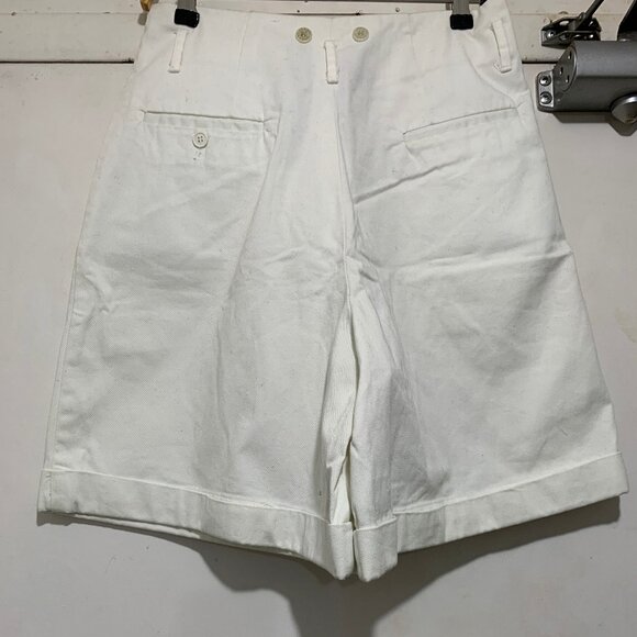 VINTAGE RALPH LAUREN HIGH WAIST SUSPENDER BRACES DENIM SHORTS SIZE 8 - Picture 9 of 10